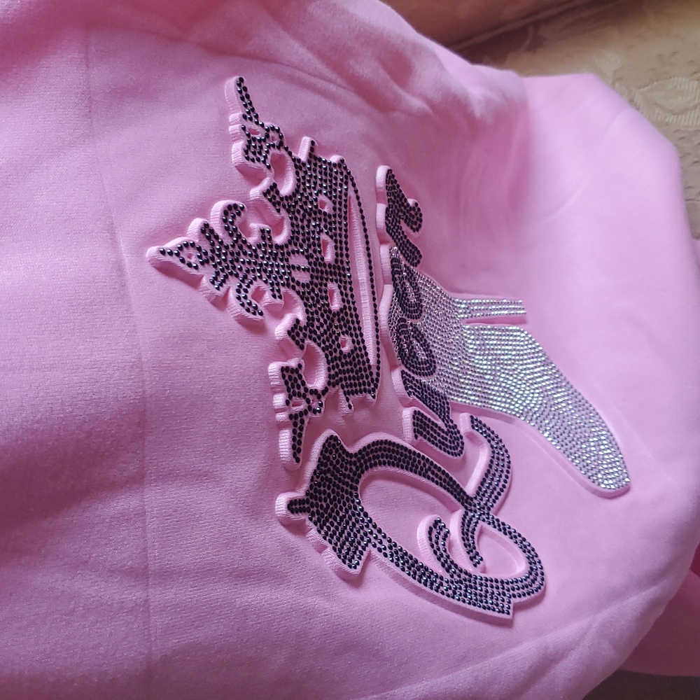 Nali Collection Embellished Hoodie/ Pink - Picture 4 of 12